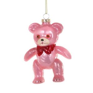 Vintage Pink Toy Bear Ornament