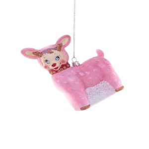 Pink Reindeer Ornament