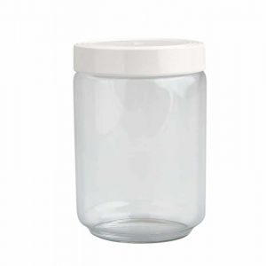 Large Glass Pinstripes Canister