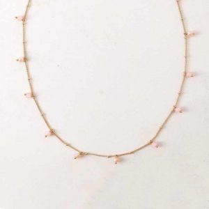 Dot Blush Crystal Necklace