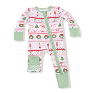 Pink Sugar Plum Fairy Fair Isle  2 Way Zipper Romper