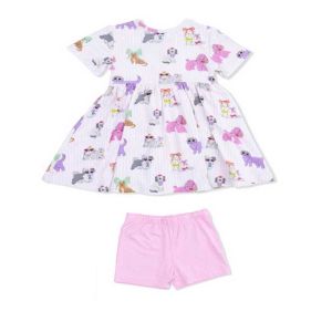 Fancy Dogs Twirly Dress with Cartwheel Shorts