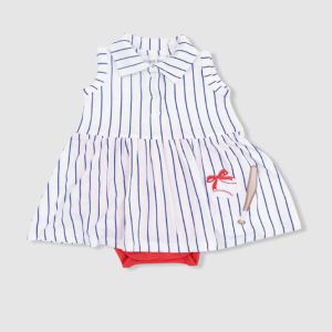 Baseball Stripe Polo Tennis Dress