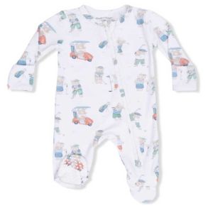 Golfing Teddy Bears 2 Way Zipper Footie