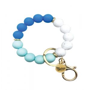 Assorted Hands-Free Silicone Bead Keychain Wristlet