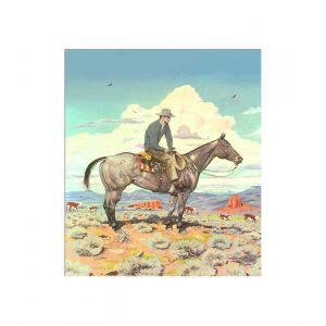 Cowboy on Horse Postcard