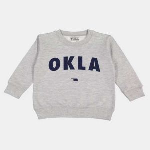 Okla Grey Kids Pullover Sweatshirt