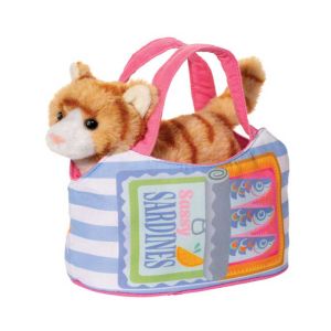 Sardine Sassy Pet Sak with Orange Striped Cat