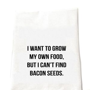Bacon Seeds Tea Towel