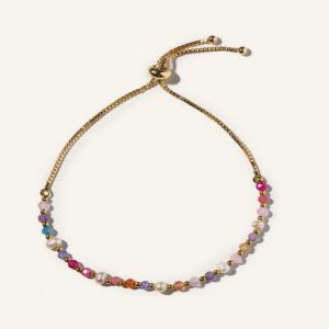 Multicolor Bead Slider Bracelet