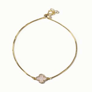 White Shell Flora Slider Bracelet