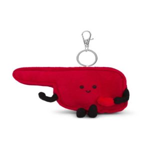 Red Oklahoma Stuffed State Keychain