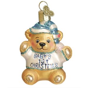 Baby Boy's First Teddy Bear Ornament