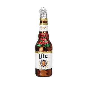 Holiday Miller Lite Bottle Ornament