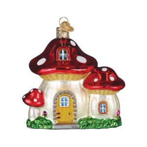 Mushroom House Ornament
