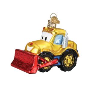 Bright-eyed Bulldozer Ornament