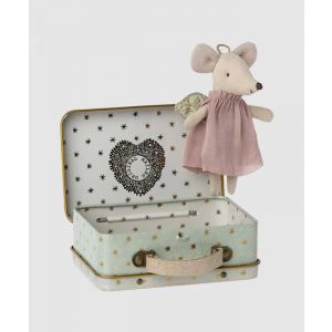 Mini Guardian Angel Mouse in Suitcase