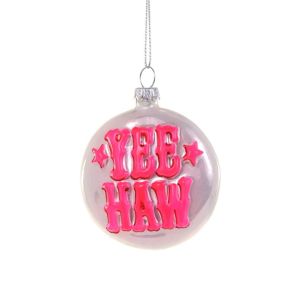 Yee Haw Pink Ornament
