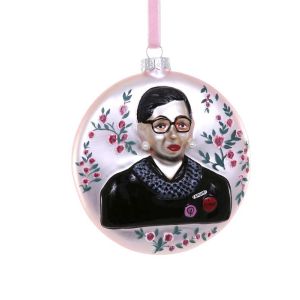 Ruth Bader Ginsburg Pink Ornament