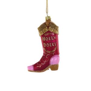 Have a Holly Dolly Boot Ornament