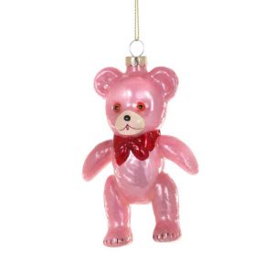 Vintage Pink Toy Bear Ornament