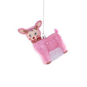 Pink Reindeer Ornament