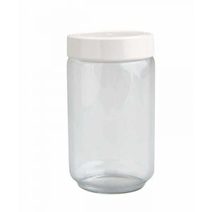 Large Glass Pinstripes Canister