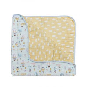 Up Up and Away Muslin Quilt Blanket