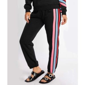 Black Carmen Stripe Classic Sweatpants