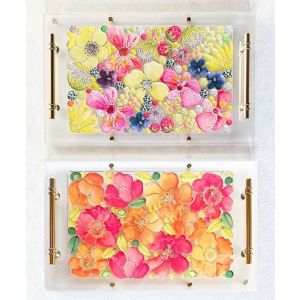 Floral Obsession Large Acrylic Tray