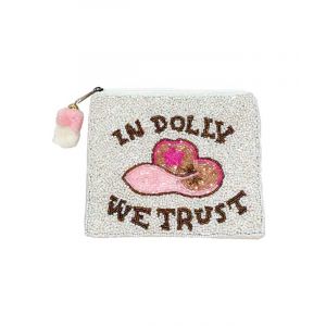 In Dolly We Trust Beaded Coin Pouch