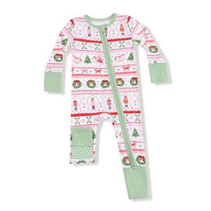 Pink Sugar Plum Fairy Fair Isle  2 Way Zipper Romper