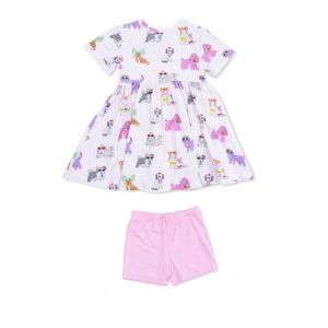 Fancy Dogs Twirly Dress with Cartwheel Shorts