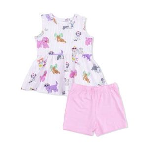 Fancy Dogs Peplum Tank Top and Bike Short
