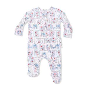 Julep's Floral Patchwork 2 Way Ruffle Back Zipper Footie