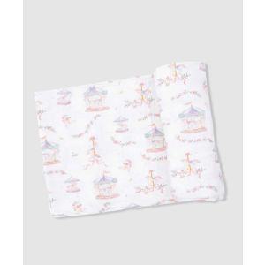 Carousel with Bows Swaddle Blanket
