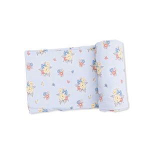 Country Stitch Floral Swaddle Blanket