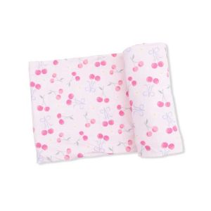 Sweet Bow Cherries Swaddle Blanket