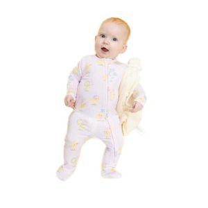 Pink Vintage Spring Ducklings 2 Way Zipper Footie