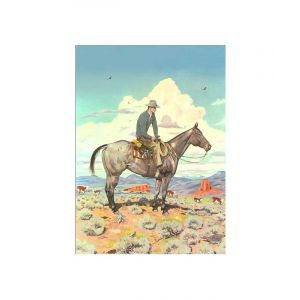 Cowboy on Horse Postcard