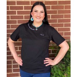 The Modern Frontier Embroidered Black T-Shirt