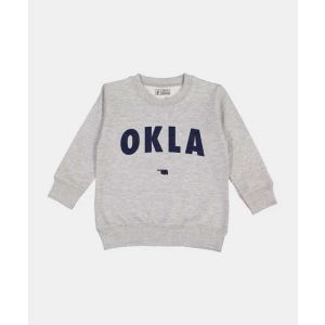 Okla Grey Kids Pullover Sweatshirt