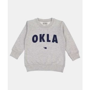 Okla Grey Kids Pullover Sweatshirt