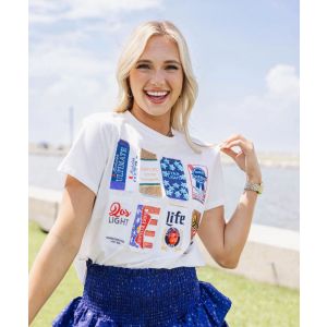 Red White & Beer Tee