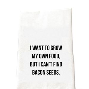Bacon Seeds Tea Towel