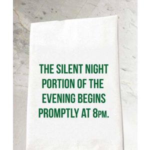 Silent Night Portion Begins at 8 Tea Towel