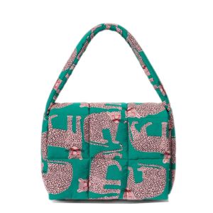 Cheetah Onca Print Puffy Bag