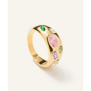Lizzy Multi Gem Chunky Ring