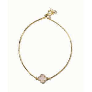 White Shell Flora Slider Bracelet