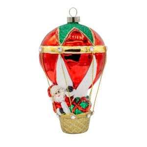 Hot Air Balloon Santa Ornament